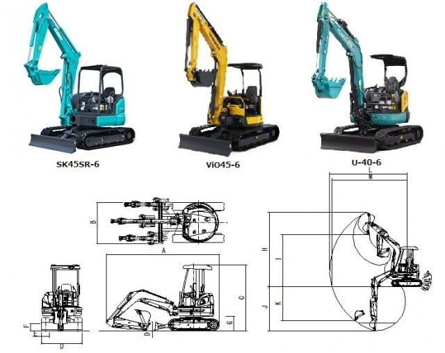 小型バックホー標準0.25㎥未満（0.2㎥）｜レンタル rental カンキ kanki 建機 工場用機械 レンタカー 高所作業車 測量機 ハウス  鋼材 仮設 金物