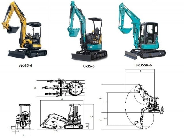 小型バックホー標準0.25㎥未満（0.15㎥）｜レンタル rental カンキ kanki 建機 工場用機械 レンタカー 高所作業車 測量機 ハウス  鋼材 仮設 金物